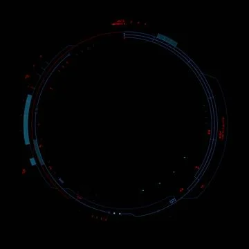 Futuristic Hud Circle Count Display Stock Photos