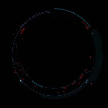 Futuristic Hud Circle Count Display Stock Photos