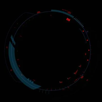 Futuristic Hud Circle Count Display Stock Photos