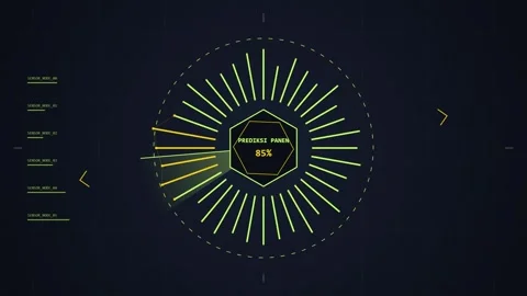 Futuristic HUD Circle with Data and Progress Bar - Technology and Analytics.. Stock Footage 348412137