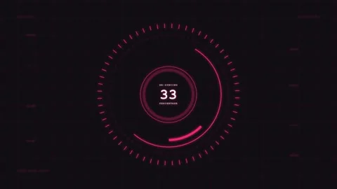 Futuristic HUD circle graphic with changing numbers Stock-Footage 346159717