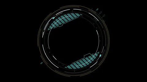 Futuristic HUD circle spinning for a technology background 库存影片 284461419