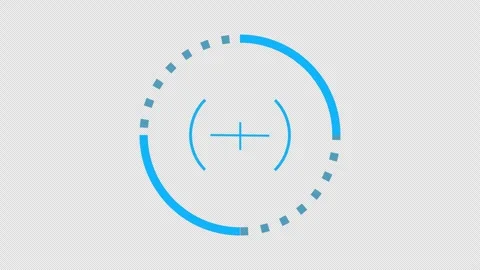 Futuristic HUD Circle Targeting Reticle Lock-On Animation Stock Footage 327125992