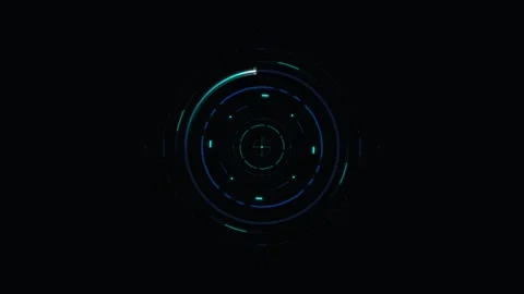 Futuristic hud circular interface animation digital tech target scan overla.. Stock Footage 344851691
