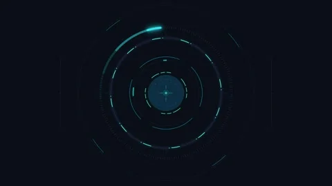 Futuristic hud circular interface animation with rotating scanning beam and.. Stock Footage 344851699