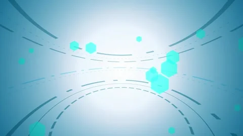 Futuristic HUD circular interface seamless loop motion background Stock Footage 345075826