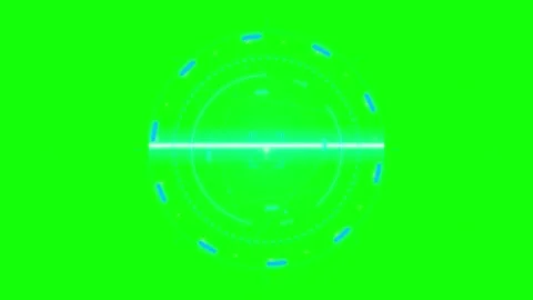 Futuristic hud circular scanner overlay with green screen background, for s.. Stock Footage 337555529