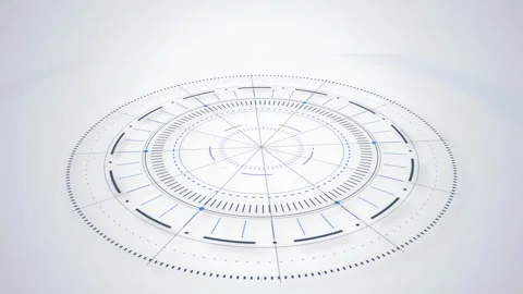 Futuristic HUD compass rotating seamless loop motion background Stock Footage 345761193