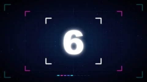 Futuristic HUD Countdown Display Animation Stock Footage 348191157