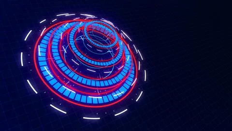 Futuristic HUD on dark blue background Illustration