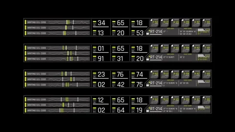 Futuristic HUD Data Array with Loading Code Nodes and Digital Telemetry Stock Footage 339670397