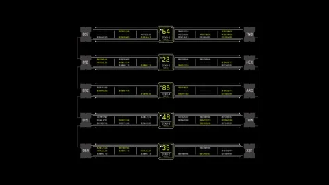 Futuristic HUD Data Array Screen with Loading Server Rows and Digital Progress Stock Footage 339670370