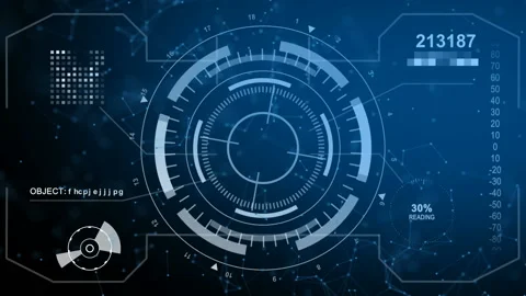 Futuristic Hud data FRAME display Stock Footage 102331297