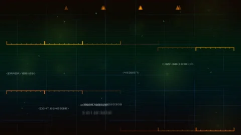 Futuristic HUD Data Interface Glitch Lines and Analytics Overlay Background Stock Footage 332414884