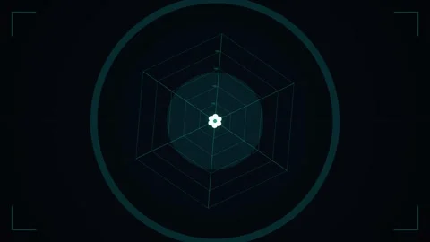 Futuristic Hud with Data Visualization and Abstract Geometric Displays for .. 動画素材 347360780