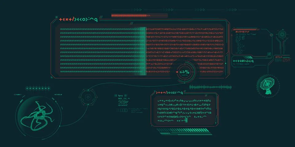 Futuristic HUD design of Sci-fi data. Stock Illustration