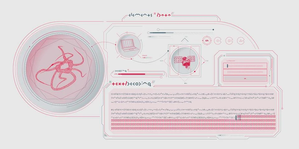 Futuristic HUD design of Sci-fi data. Stock Illustration