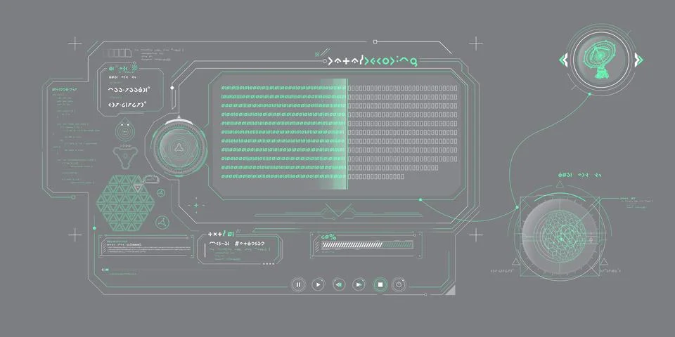 Futuristic HUD design of Sci-fi data. Stock Illustration
