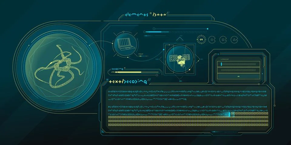 Futuristic HUD design of Sci-fi data. Stock Illustration