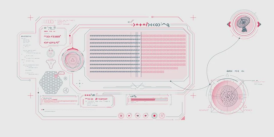 Futuristic HUD design of Sci-fi data. Stock Illustration