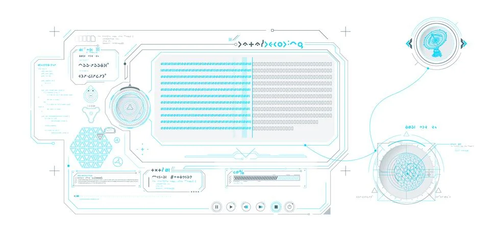 Futuristic HUD design of Sci-fi data. Stock Illustration