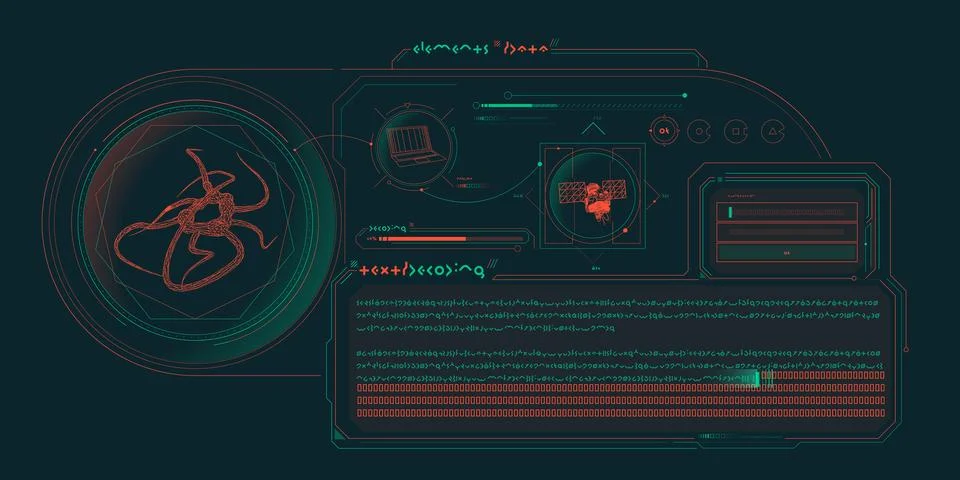 Futuristic HUD design of Sci-fi data. Stock Illustration