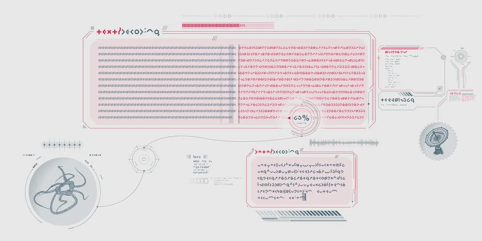 Futuristic HUD design of Sci-fi data. Stock Illustration