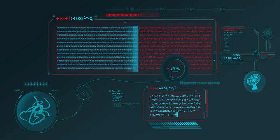 Futuristic HUD design of Sci-fi data. Stock Illustration