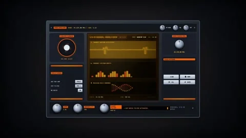 Futuristic hud device with digital screen Vídeo Stock 347881640
