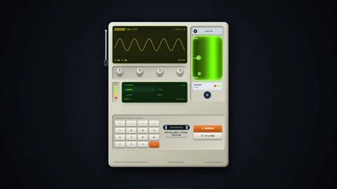 Futuristic hud device with digital screen Stock Footage 347881644