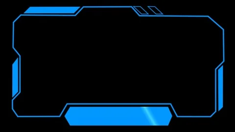 Futuristic HUD Digital Display Frame Border Stock Footage 317281398