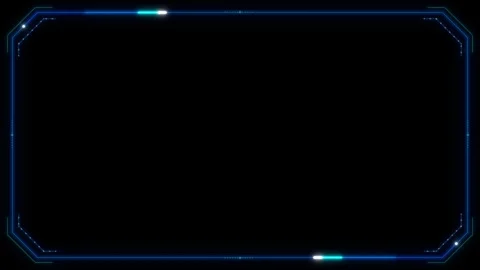 Futuristic hud digital frame overlay with glowing blue tech interface 動画素材 337564908