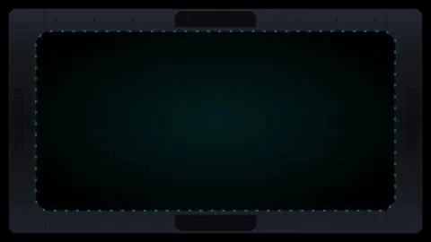 Futuristic hud digital frame overlay with glowing cyan tech for sci-fi ui i.. 스톡 동영상 344858042