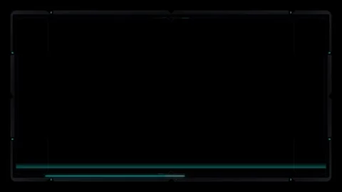 Futuristic hud digital frame overlay with glowing cyan scanning line for sc.. Stock-Footage 344858125