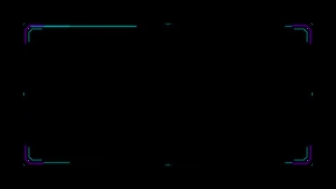 Futuristic hud digital frame overlay with pulsing neon ui for tech interface Stock Footage 344861615