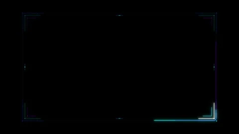 Futuristic hud digital frame overlay with glowing neon tech interface techn.. Stock Footage 344863219