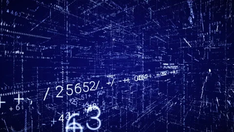 Futuristic HUD Digital Grid Rotation. Stock Footage 87701273