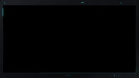 Futuristic hud digital interface overlay with pulsing cyan data and tech fr.. Stock Footage 344858084