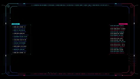 Futuristic HUD Display Interface Overlay Loop Stockbeeldmateriaal 347004728