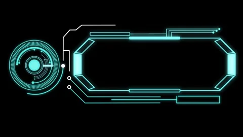 Futuristic HUD Frame Animation Circular Left Stock Footage 316700379