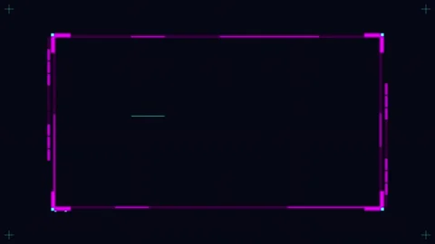 Futuristic HUD frame digital interface overlay for scifi or high-tech video Stock Footage 345588384