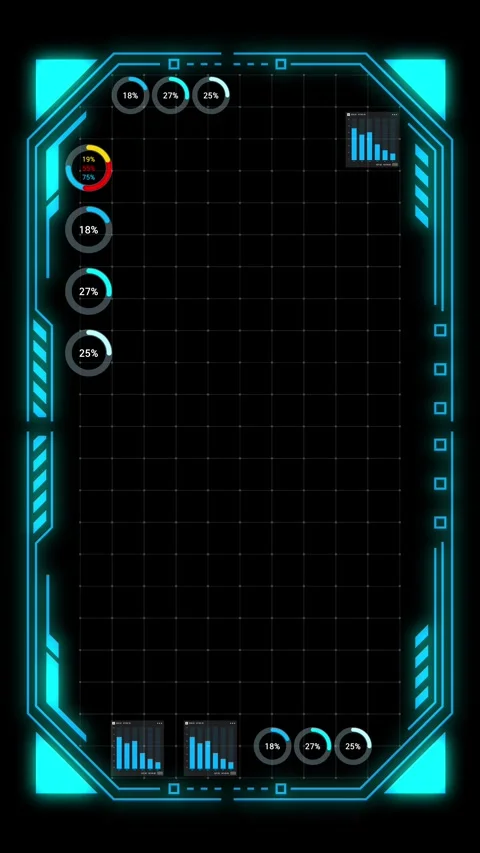 A futuristic HUD frame, 스톡 동영상 274106246