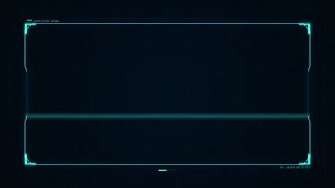 Futuristic HUD frame interface with system status Stock Footage 337088383