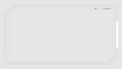 Futuristic HUD Frame Loop Animation with Alpha Channel for Video Overlay Stock Footage 332967666