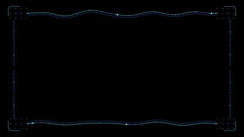 Futuristic HUD Frame With Oscillating Waves Stockbeeldmateriaal 347004788