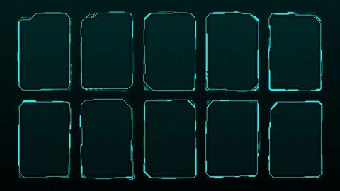 Futuristic HUD frames, future interface elements Illustrazione stock