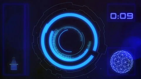 Futuristic HUD graphic interface Video stock 86596042