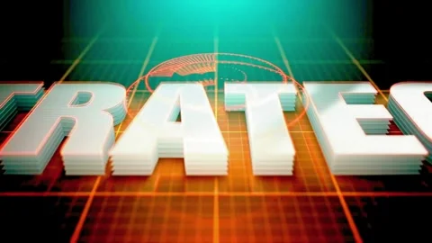 Futuristic HUD Grid Activates to Spell Out Business Strategy 库存影片 320039501