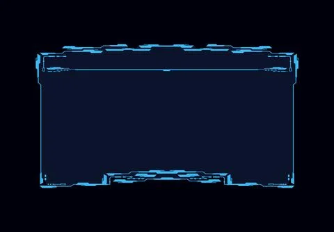 Futuristic hud horizontal frame. Stock Illustration