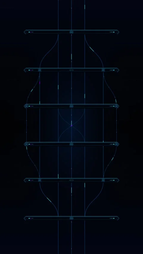 Futuristic hud interface with abstract data flow and digital network connec.. Stock Footage 348284009